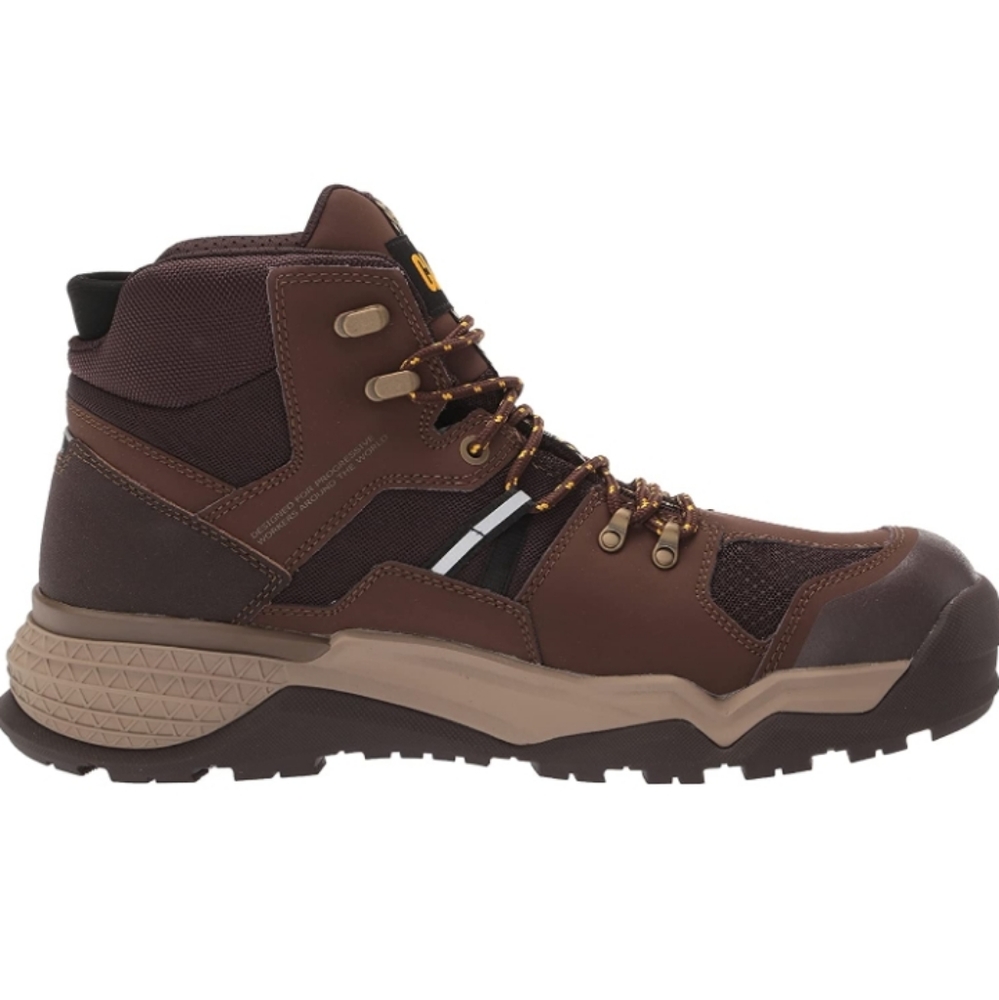 NWT Cat Footwear Men's Provoke Mid Waterproof Alloy Toe Construction Boot - Picture 2 of 5